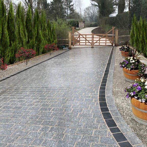 Egyptian granite slabs in the yard