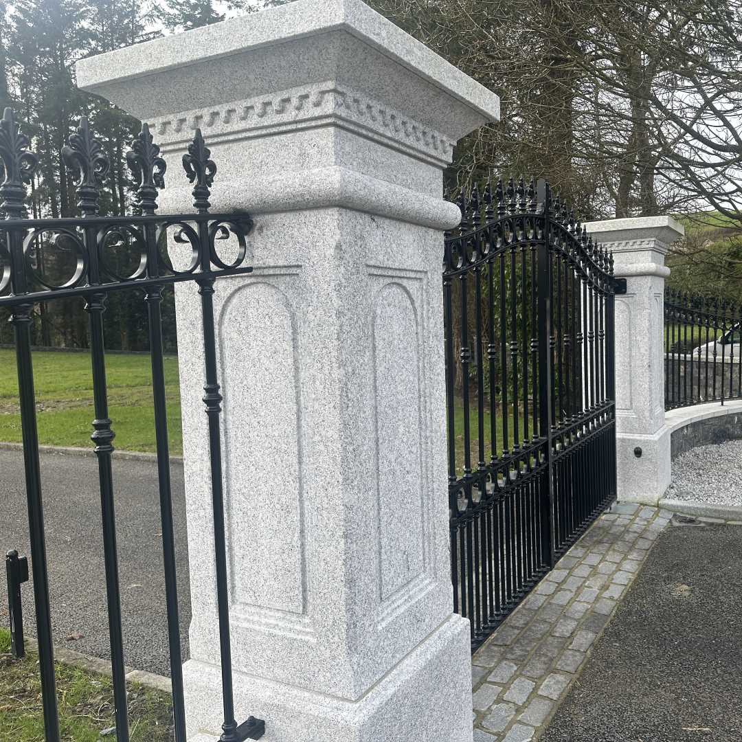 Polished granite stone detail